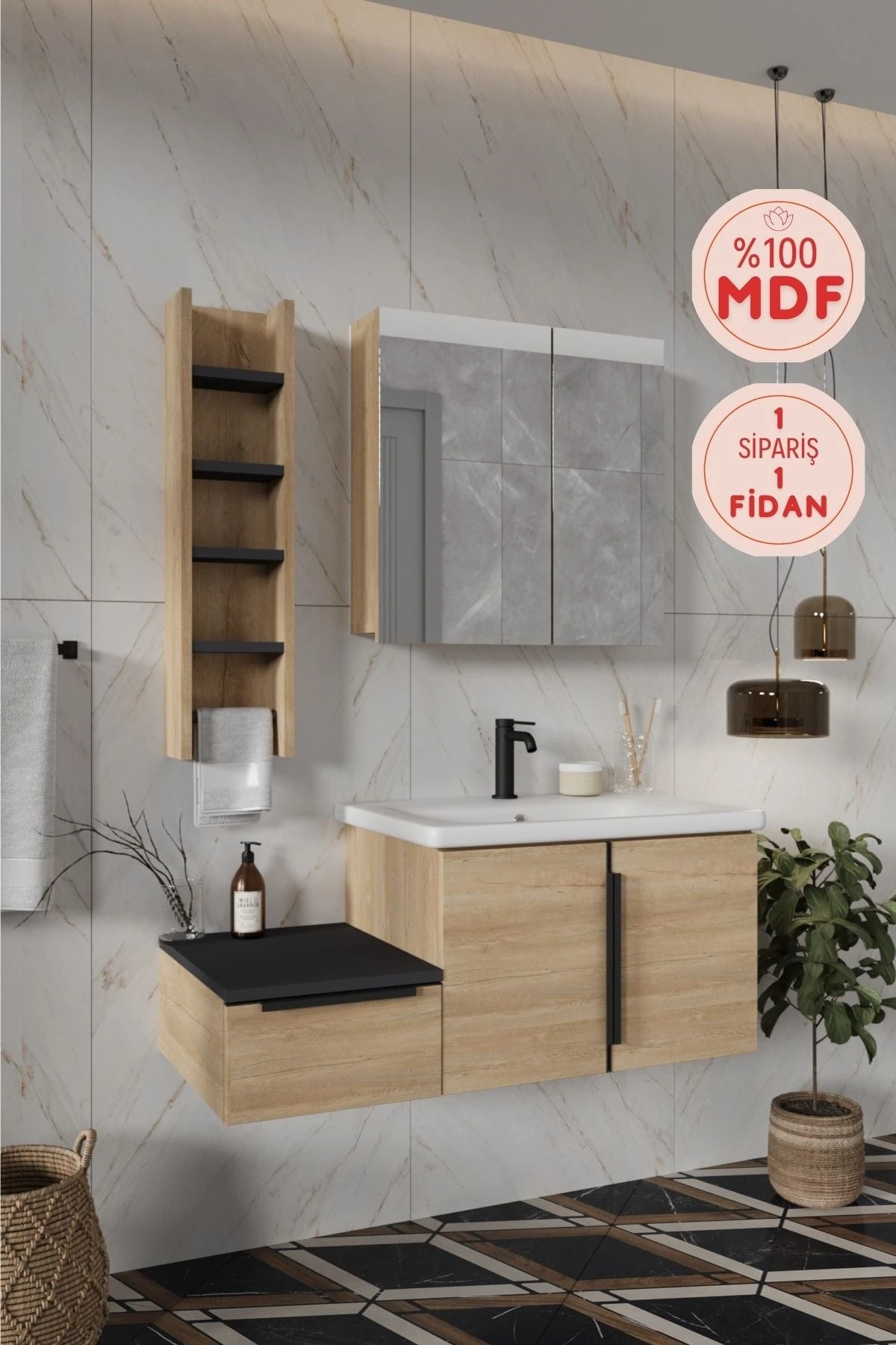 Zakkum Banyo Dolabı ve Rafı
